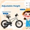 Silver High Carbon Steel Kids Bike with Dual Brakes and Reflectors